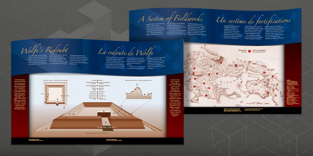 Panels five and six, of seven, designed for the Wolfe’s Redoubt Trail.