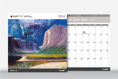 Image of a calendar designed for Parks Canada