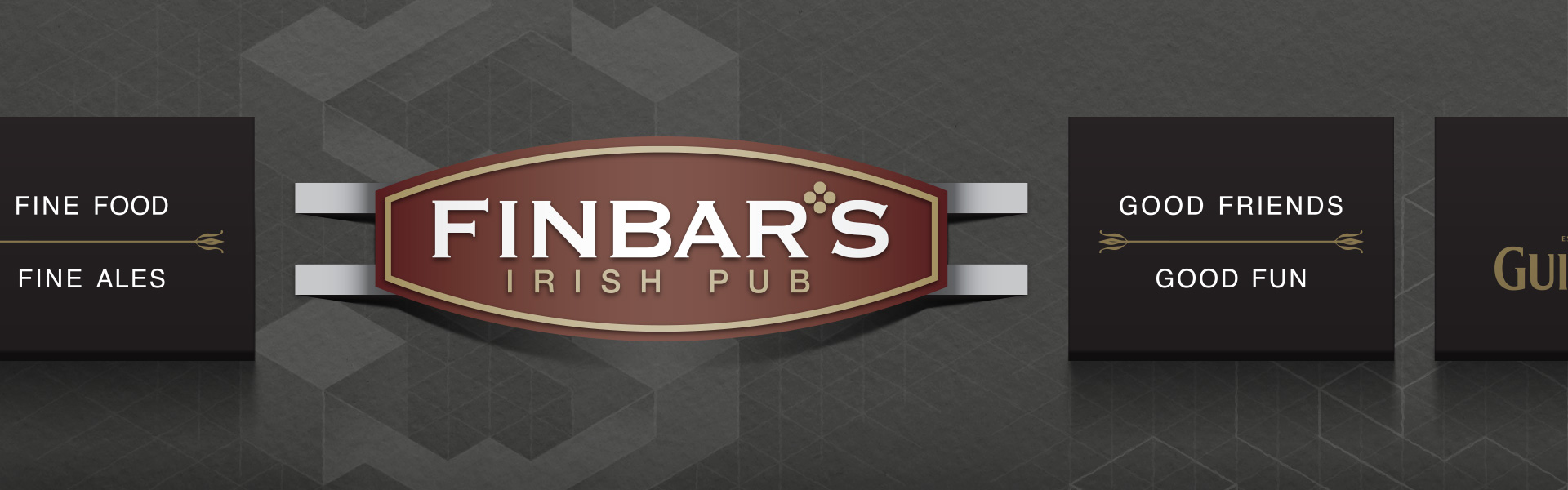 Image of sign and awning drawings for Finbar’s Irish Pub